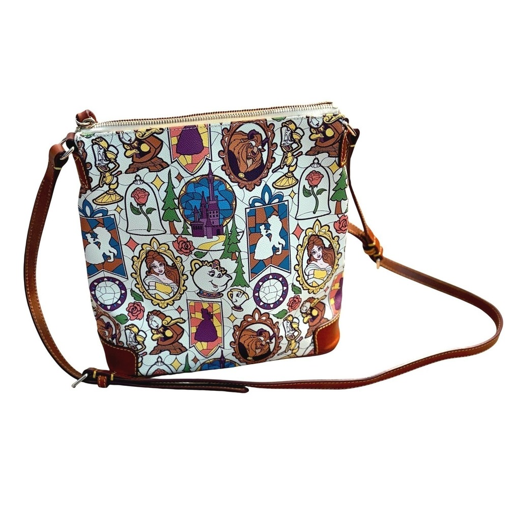 Disney Parks Dooney & Bourke Beauty and the Beast Stained Glass Crossbody Bag - Picture 2 of 7